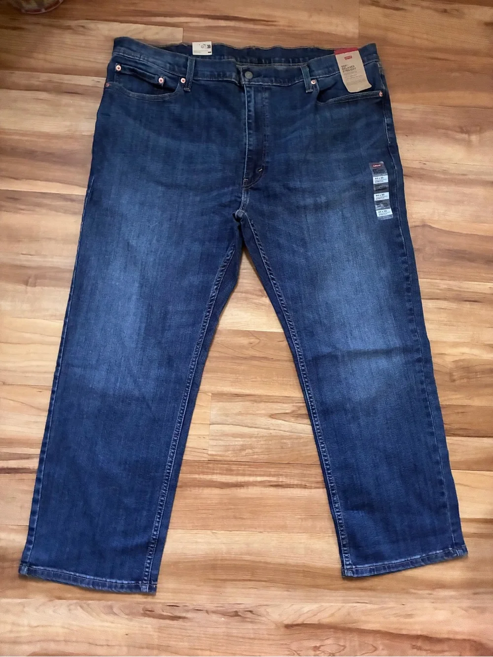 Men’s Levi's Dark Blue Straight Jeans - Classic Five-Pocket 44x30